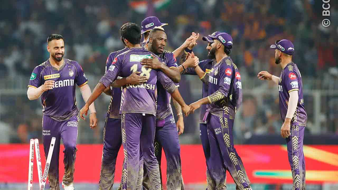 KKR celebrates after a dramatic last-ball win against RCB in IPL Match 36