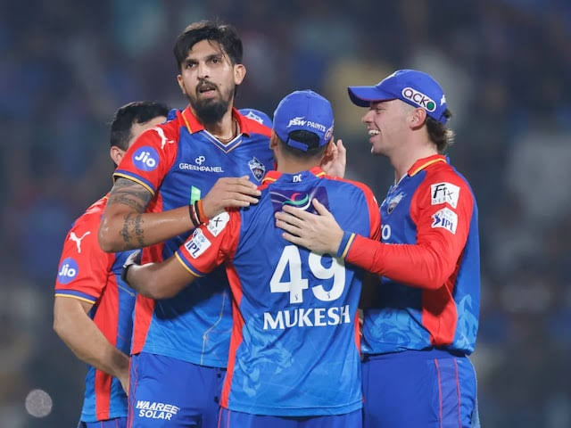 Ishant Sharma celebrates after clinching three crucial wickets, steering Delhi Capitals to a remarkable victory over LSG in the IPL showdown.