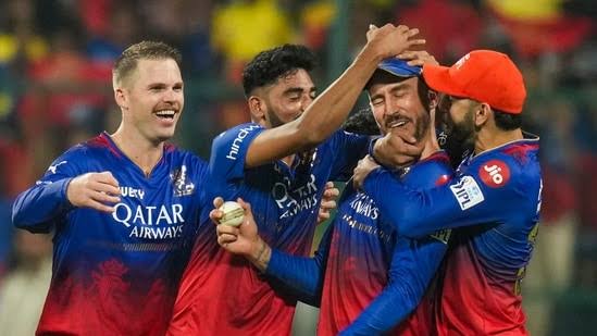 RCB wins by 27 runs against CSK in IPL Match 68, qualifies for playoffs. Highlights: Kohli 47, Faf 54, RCB 218/5; CSK 191/8. Player of the Match: Faf du Plessis.