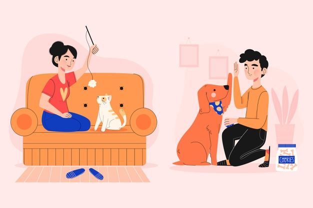 People-playing-with-their-pets